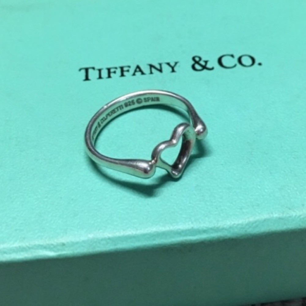 Tiffany silver heart ring